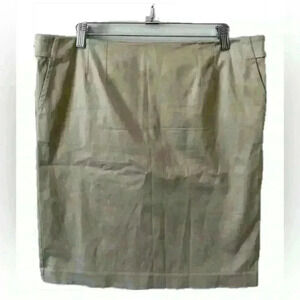 Tristan Khaki Slim Fit Pencil Skirt